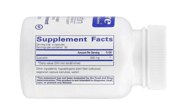 Кверцетин, Quercetin, Pure Encapsulations, 60 капсул