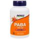 Пара-амінобензойна кислота (ПАБК), PABA, Now Foods, 500 мг, 100 капсул