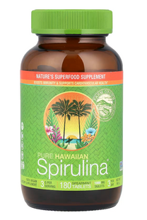 Гавайская Спирулина + Мята, Spirulina Pacifica, Nutrex Hawaii, 1000 мг, 180 таблеток