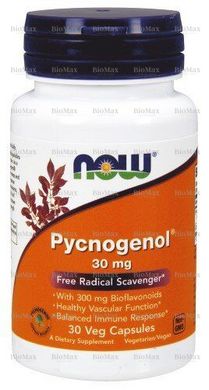 Пікногеноль, Pycnogenol, Now Foods, 30 мг, 30 капсул