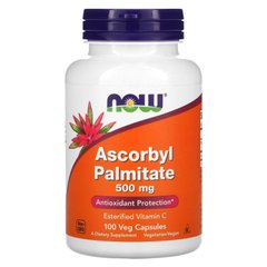 Аскорбил пальмітат, Ascorbyl Palmitate, Now Foods, 500 мг, 100 вегетаріанських капсул