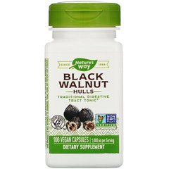 Черный орех, Black Walnut, Hulls, Nature's Way, 500 мг, 100 капсул