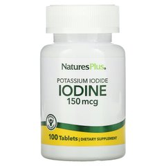 Йод (йодид калію), Potassium Iodide, Nature's Plus, 150 мкг, 100 таблеток