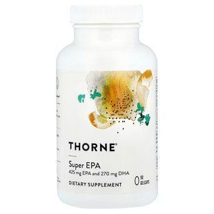 Омега-3 ЕПК і ДГК, Super EPA DHA, Thorne, 90 гелевих капсул