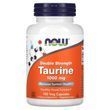 Таурин, Taurine, Now Foods, двойная сила, 1000 мг, 100 вегетарианских капсул