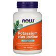 Калий плюс Йод, Potassium plus Iodine, Now Foods, 100 мг/225 мкг, 180 таблеток