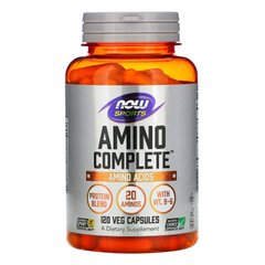 Комплекс амінокислот, Amino Complete Sports, Now Foods, 120 капсул