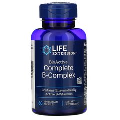 В-комплекс вітамінів, BioActive B-Complex, Life Extension, 60 капсул