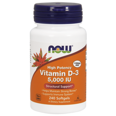 Витамин Д-3, Д3, Vitamin D-3, D3, Now Foods, 5000 МЕ, 240 капсул