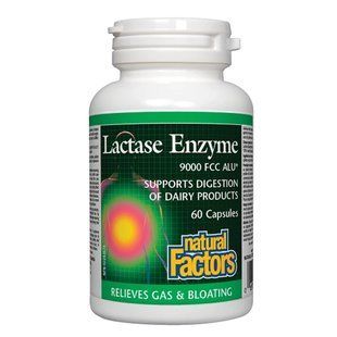 Фермент лактазы, Lactase Enzyme, Natural Factors, 9000 FCC ALU, 60 капсул