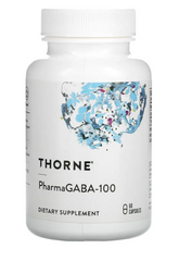 Гамма-аміномасляна кислота, PharmaGABA-100, Thorne Research, 100 мг 60 капсул