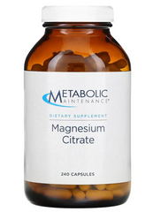 Цитрат магния, Magnesium, Metabolic Maintenance, 167 мг, 250 капсул