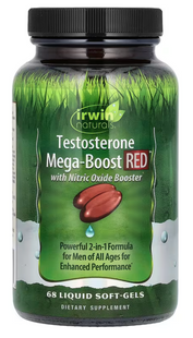 Тестостерон, Testosterone Mega-Boost RED, Irwin Naturals, 68 капсул