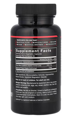 Черная мака с BioPerine, Force Factor, 1000 мг, 60 капсул