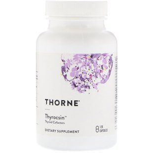 Підтримка щитоподібної залози, Thyrocsin, Thorne, 120 капсул