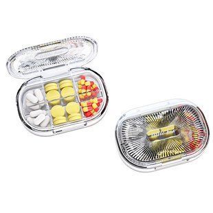 Органайзер для таблеток, Plastic Pill Organizer Waterproof Moisture-Proof, MEMOSAN, водонепроникний, вологостійкий, з 6 відділеннями, прозоро-білий