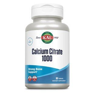 Кальцій цитрат, Calcium Citrate 1000, KAL, 1000 мг, 90 таблеток (333 мг в одній таблетці)