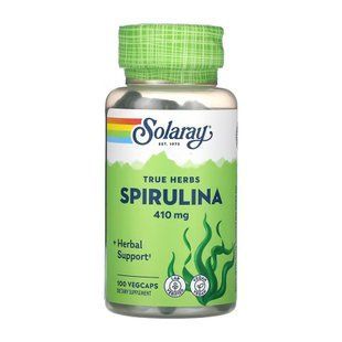 Спіруліна органічна, Spirulina, Solaray, 410 мг, 100 вегетаріанських капсул