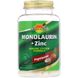 Монолаурин + Цинк, Monolaurin + Zinc, Nature's Life, 936 мг/15 мг, 90 вегетарианских капсул