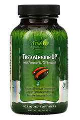 Формула для підйому тестостерону з коренем еврикоми довголистої, Testosterone UP, Irwin Naturals, 60 гелевих капсул