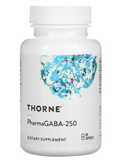 Гамма-аминомасляная кислота, PharmaGABA-250, Thorne Research, 250 мг 60 капсул