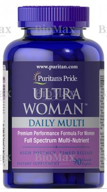 Мультивитамины для женщин ультра, Woman Daily Multi Timed, Puritan's Pride, 90 капсул