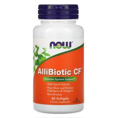 Аллибиотик CF, Allibiotic, Now Foods, 60 мягких капсул