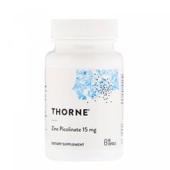 Пиколинат цинка, Zinc Picolinate, Thorne Research, 15 мг, 60 капсул