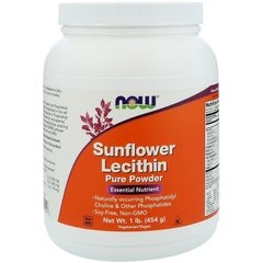 Подсолнечный лецитин, Sunflower Lecithin, Now Foods, 454 г
