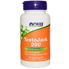 Репродуктивное здоровье мужчин, TestoJack 200, Now Foods, 60 капсул