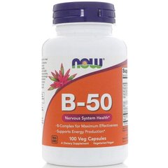 Витамины группы В, B-50, Now Foods, 100 капсул