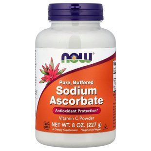 Аскорбат натрію, Sodium Ascorbate, NOW Foods, буферизований порошок, 227 г