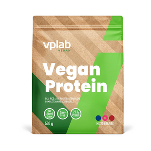 Растительный протеин, Vegan Protein, VPLab, вкус ягодного микса, 500 г