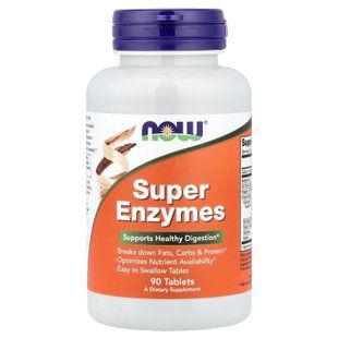 Ензими, Super Enzymes, Now Foods, 90 таблеток