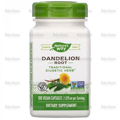 Корінь кульбаби, Dandelion Root, Nature's Way, 525 мг, 100 капсул