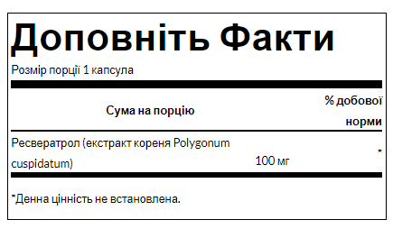 Ресвератрол, Resveratrol, Swanson, 100 мг, 30 капсул