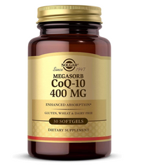 Коэнзим Q10, Megasorb CoQ-10, Solgar, 400 мг, 30 гелевых капсул