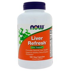 Детоксикатор и регенератор печени, Liver Refresh, Now Foods, 180 капсул
