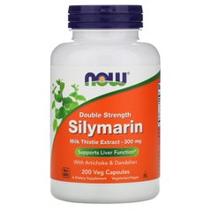 Силімарин (розторопша плямиста), подвійної сили, Silymarin Milk Thistle Extract, Now Foods, 300 мг, 200 капсул
