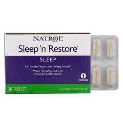 Здоровий сон, Sleep 'n Restore, Natrol, 20 таблеток