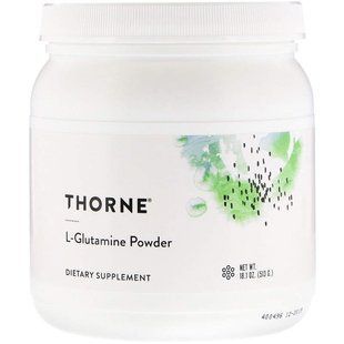 L-глутамін, L-Glutamine, Thorne, порошок, 513 грам