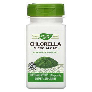 Хлорелла, Chlorella, Nature's Way, мікроводорості, 1230 мг, 100 капсул (410 мг в 1 капсулі)