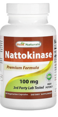 Наттокіназа, Best Naturals, 100 мг, 90 вегетаріанських капсул