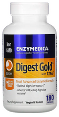 Ферменти для травлення, Digest Gold with ATPro, Enzymedica, 180 капсул