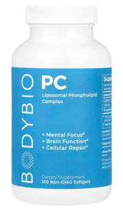 Фосфоліпідний комплекс ліпосомальний, PC, BodyBio, 100 гелевих капсул без ГМО