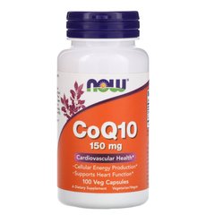Коэнзим Q10, CoQ10, Now Foods, 150 мг, 100 капсул