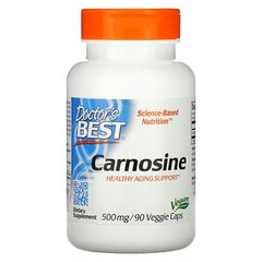 L-карнозин, Carnosine, Doctor's Best, 500 мг 90 капсул