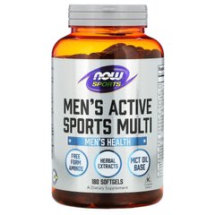 Мультивітаміни для чоловіків, Men's Extreme MultiSports, Now Foods, 180 капсул
