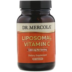 Витамин C в Липосомах, Liposomal Vitamin C, Dr. Mercola, 1000 мг, 60 капсул