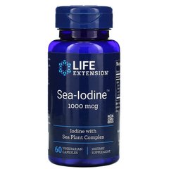 Йод, Sea-Iodine, Life Extension, 1000 мкг, 60 капсул